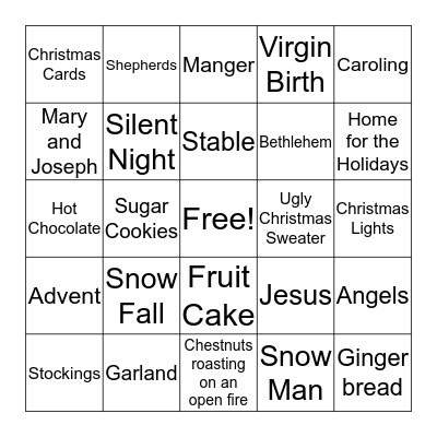 Christmas Bingo Card