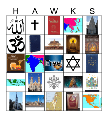 HAWKS Religion Bingo Card