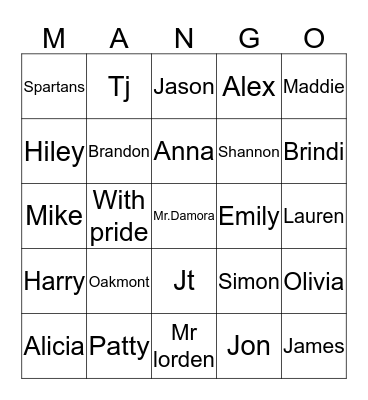 Seniorgo  Bingo Card