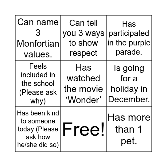 Bingo Card