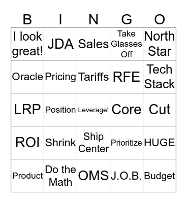 Budget BINGO Card