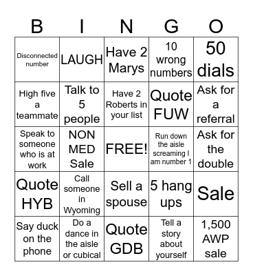 Bingo Card