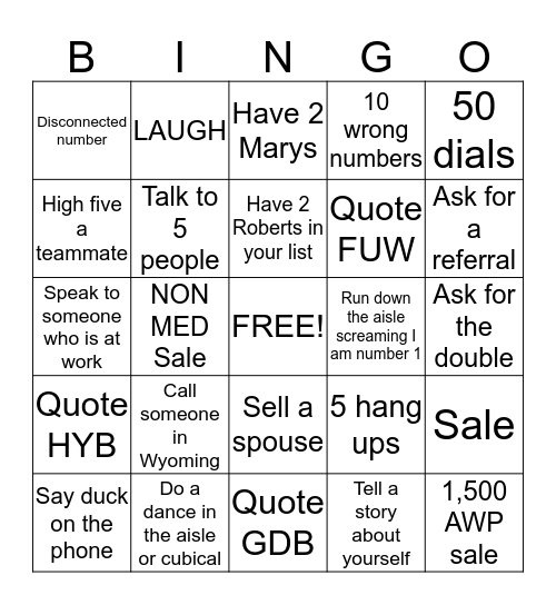 Bingo Card