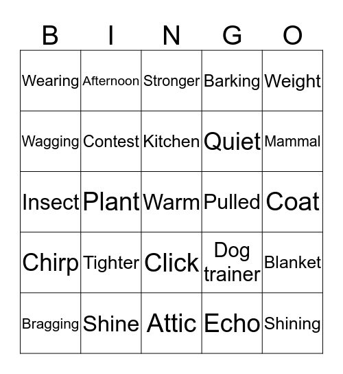 Blue Group Bingo Card