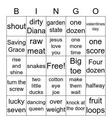 Funny Bingo  Bingo Card