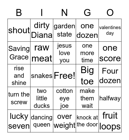 Funny Bingo  Bingo Card