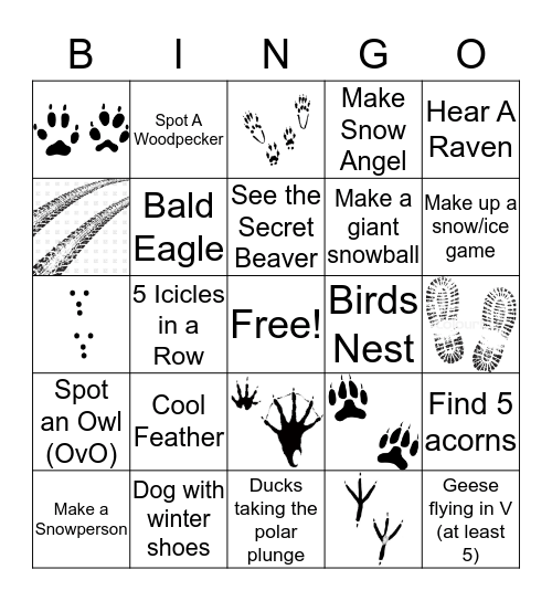 Winter Wonder Bingo  Bingo Card