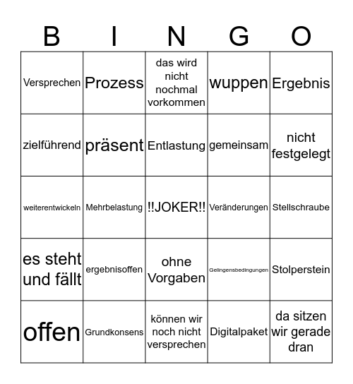 Campus Efeuweg Bingo Card