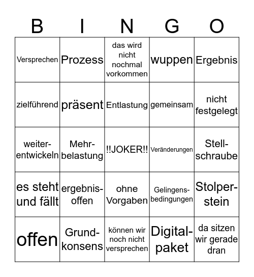 Campus Efeuweg Bingo Card