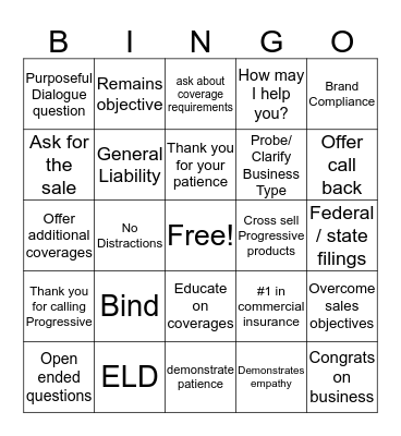 Active Listening Bingo Card