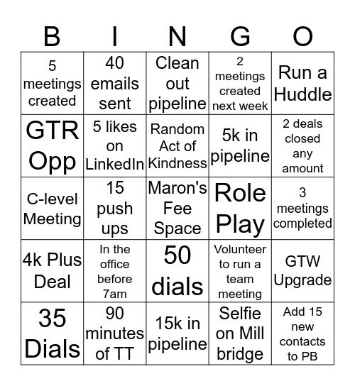Goonies Bingo  Bingo Card