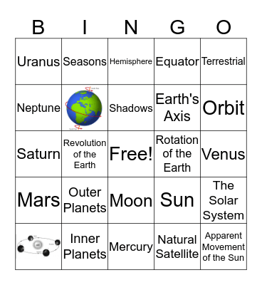 Astronomy BINGO Card