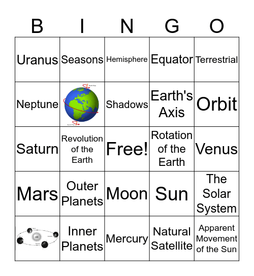 Astronomy BINGO Card