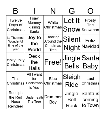 Christmas Bingo Card