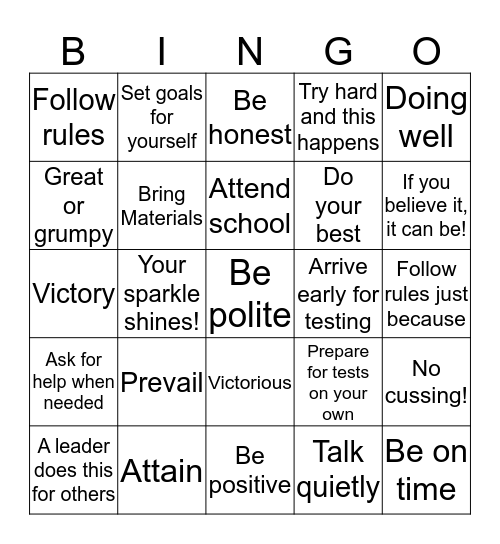 SWARM! Bingo Card