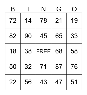 2 Digit Addition  Bingo Card