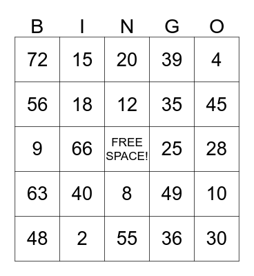 Bingo Card