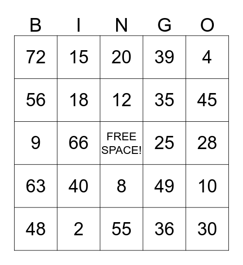 Bingo Card