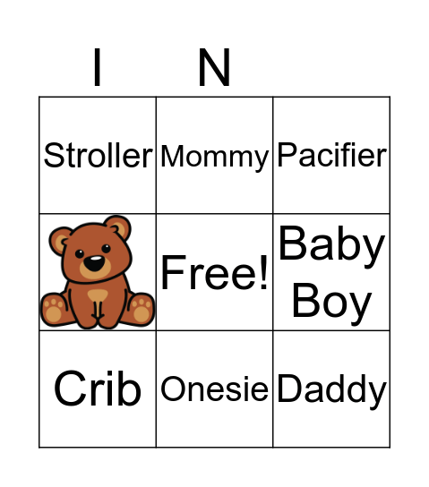 BABY BINGO Card