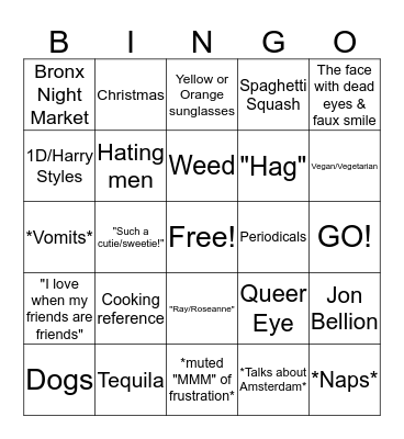ANNA DIGIUSEPPE BINGO Card