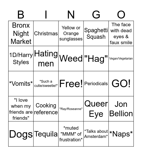 ANNA DIGIUSEPPE BINGO Card