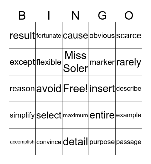 Group 3 Phonics Bingo Card