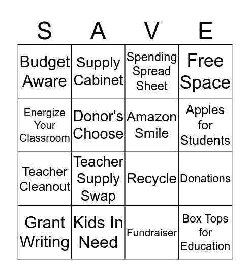 BUILDING INITIATIVE BINGO Card