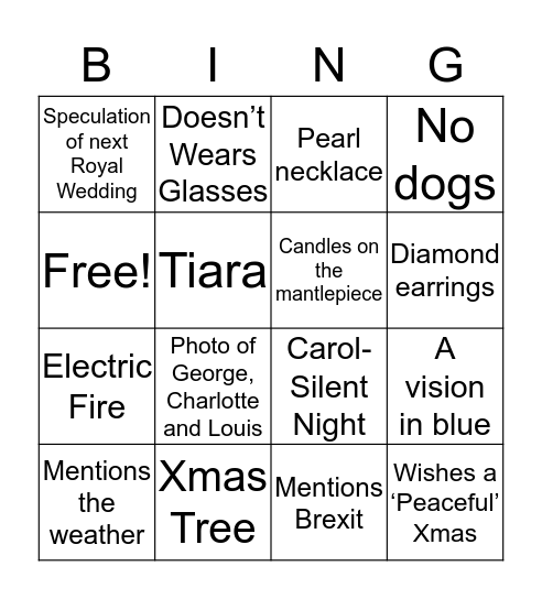 ROYAL BINGO Card