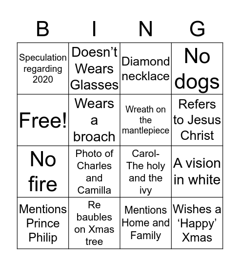 ROYAL BINGO Card