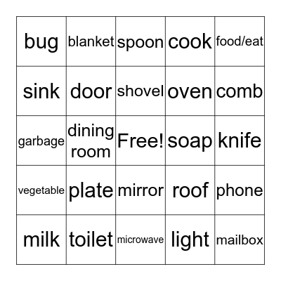 ASL Bingo Chapter 2 Bingo Card