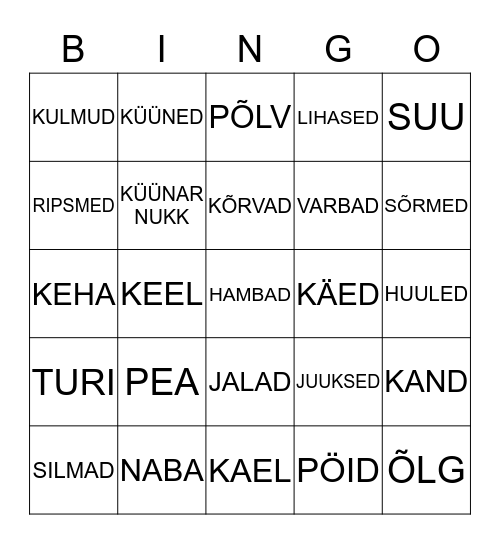 LUGEMISE BINGO Card