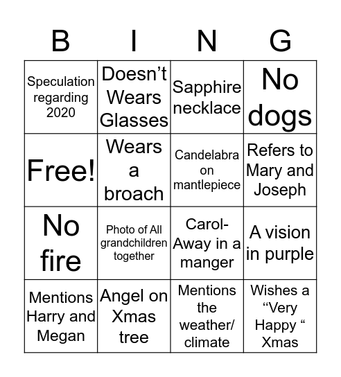 ROYAL BINGO Card