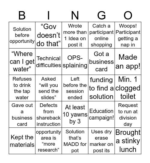 Hub Academy Bingo Card