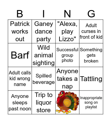 FRIENDSGIVING BINGO Card