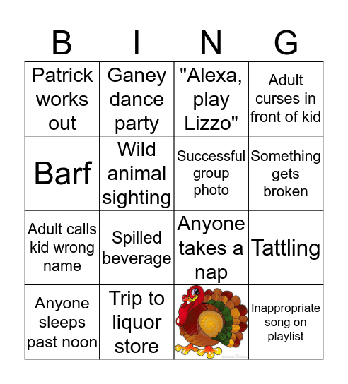 FRIENDSGIVING BINGO Card