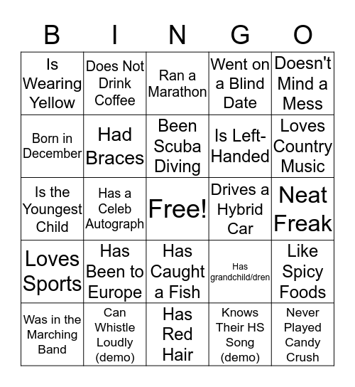 BCRC BINGO  Bingo Card