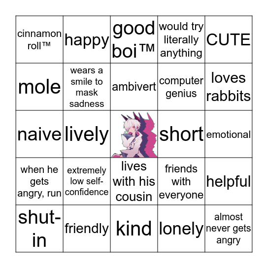 Nanashi Bingo Card