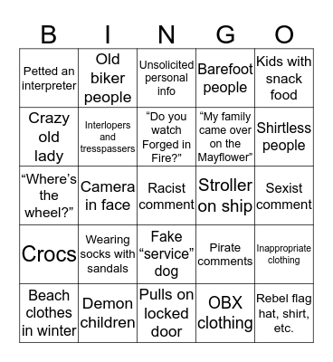 RIFP Bingo Card