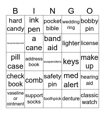 I Got It!!! Bingo Card