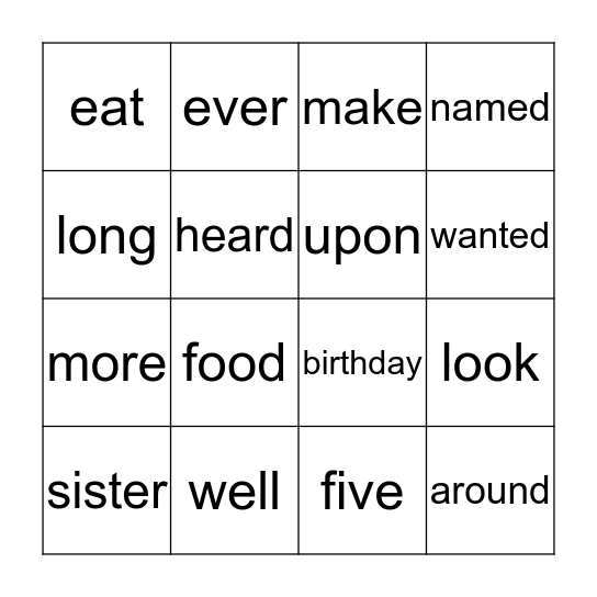 Green Cloud Word Bingo Card