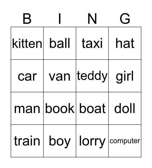 J1A MMT Bingo Card