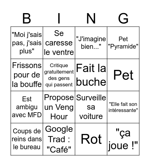Bingo Romain Bingo Card