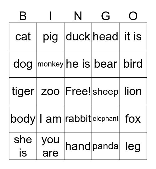 Bingo Card