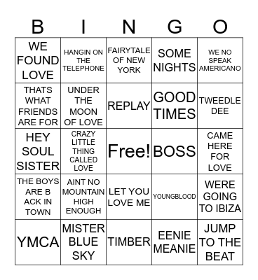 PROSSECO TIME Bingo Card