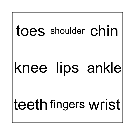 body-parts-bingo-card