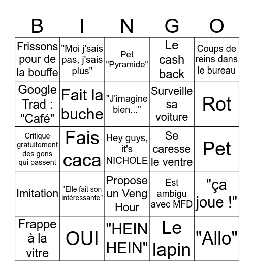 Bingo Romain Bingo Card