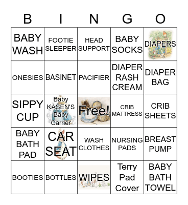 BABY SHOWER Bingo Card