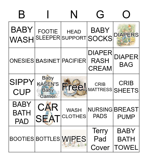 BABY SHOWER Bingo Card