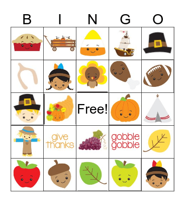 Thanks giving  Bingo Card