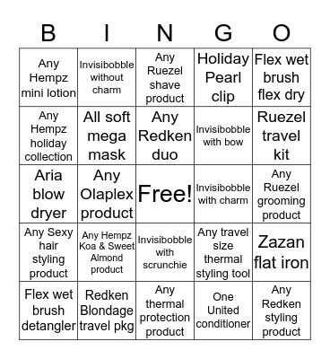 BE A HOLIDAY STAR Bingo Card